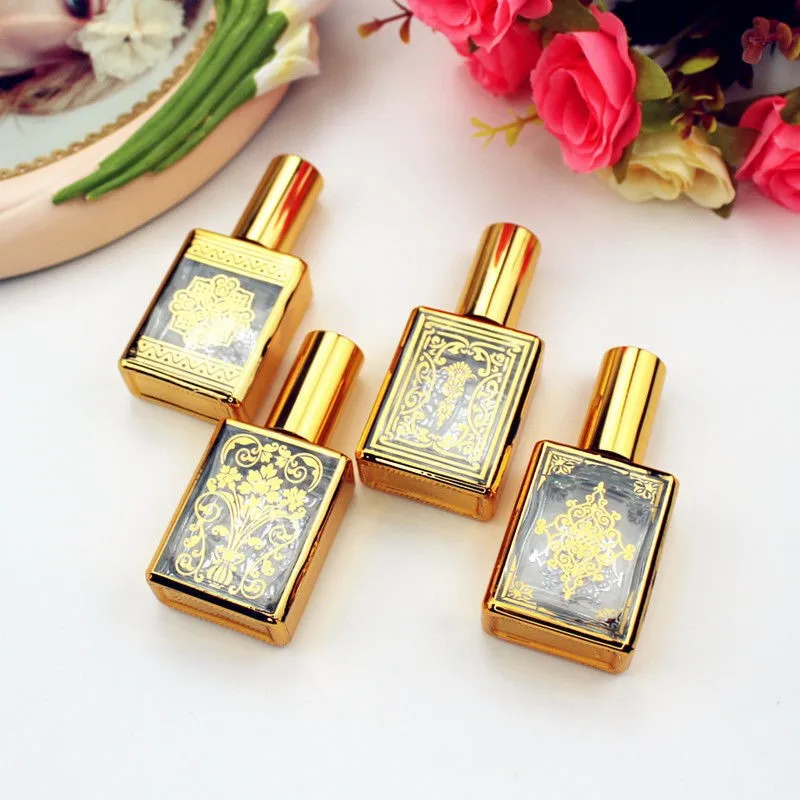 Luxury Printed Small Bottle Beautiful Perfume Empty Bottle Glass Spray Bottle Refilling Sub Packaging Sub Packaging Bottle ZG788