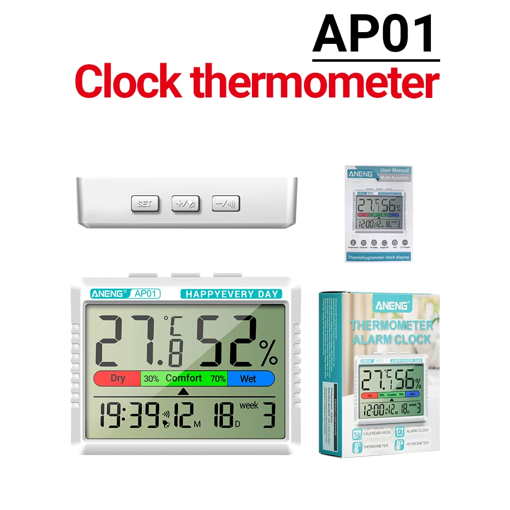 -10~50 ° C hygromètre numérique 10 ~ 99% RH hygromètre HHH/LLL écran LCD maison température intérieu