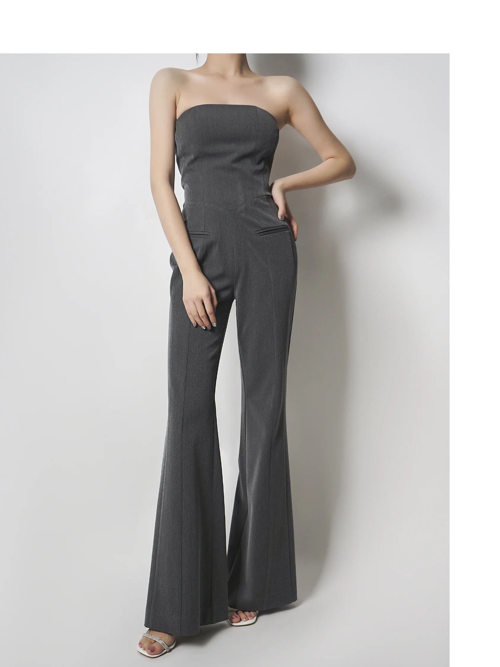 

Цельный Rer с высокой талией и невидимой молнией Faion, длинные брюки для похудения, оригинальный дизайн C800