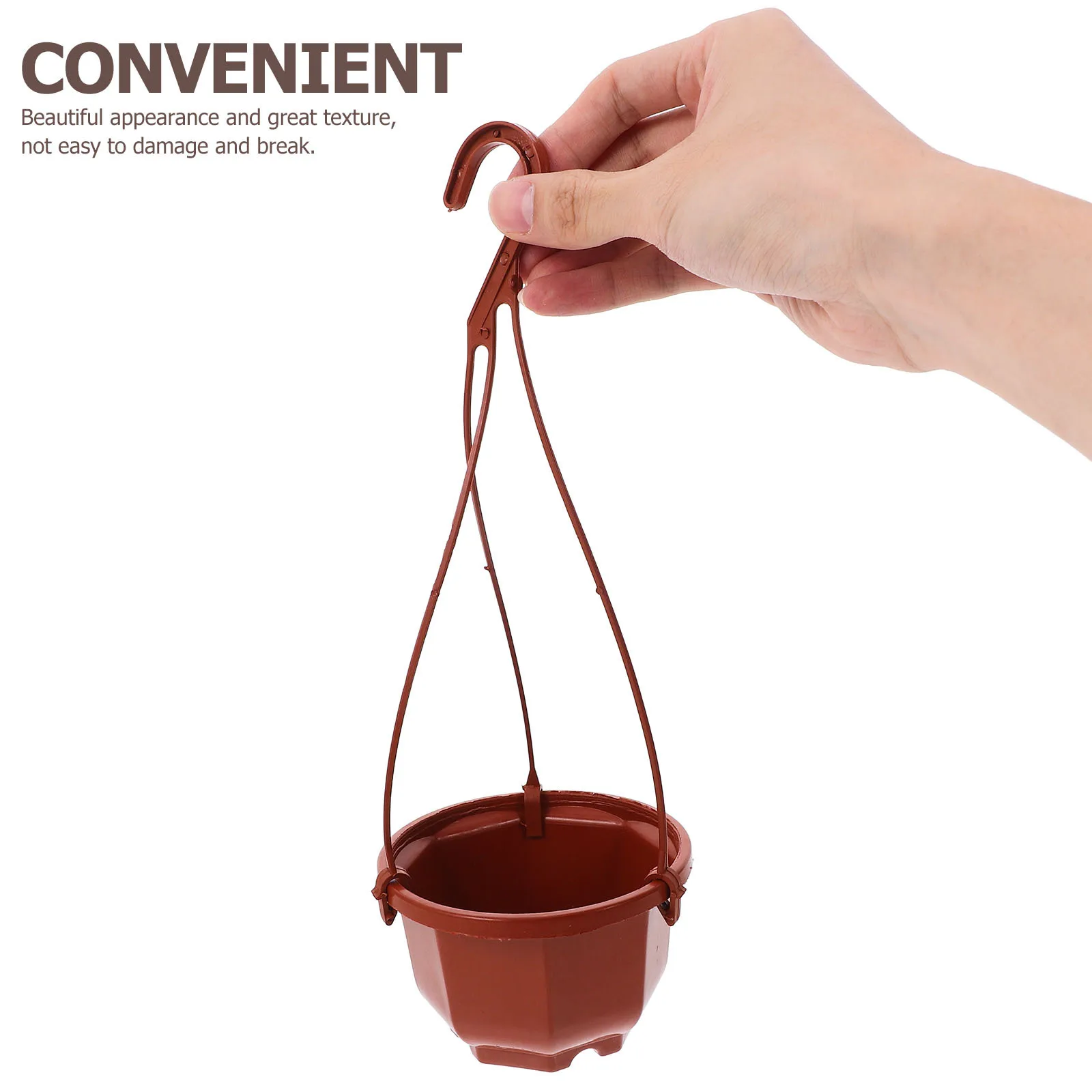 

10 set Plastic Flower Pots Hanging Planters For Indoor Outdoor Garden Decor Hanging Basket Chlorophytum Holder Durable Space