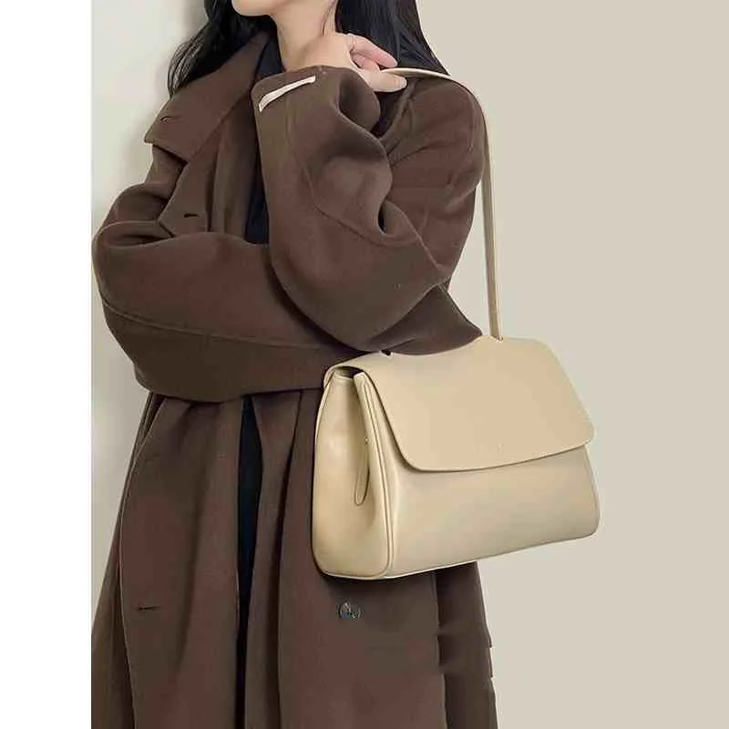 Large-capacity Shoulder Bag Leather Commuter Tote Bag Small Women's Bag Crossbody Bag Comfortable Soft