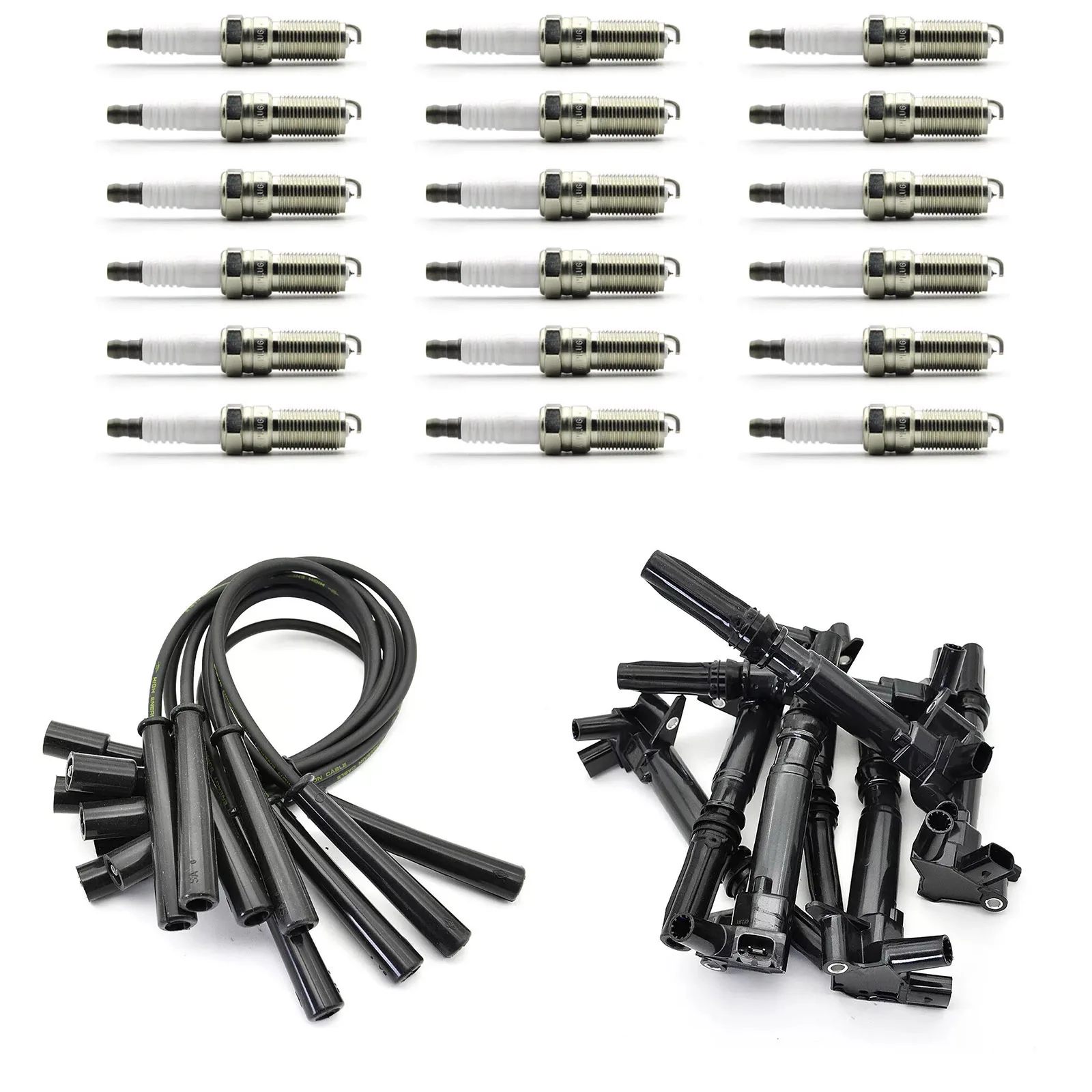 8Pcs For Ford Vehicle Ignition Coil UF631 UF639 With Spark Plug Kit Replacement Part For Ford  F-150 F-250 F-350 Car Accessories