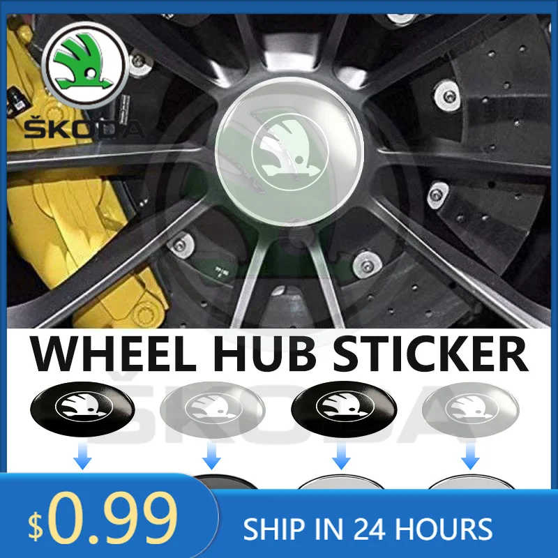 

For Skoda Octavia 2 3 4pcs Car Wheel Center Hub Caps Sticker Auto Emblem Wheel Center Cap For Skoda Octavia A5 A7 RS Fabia Super