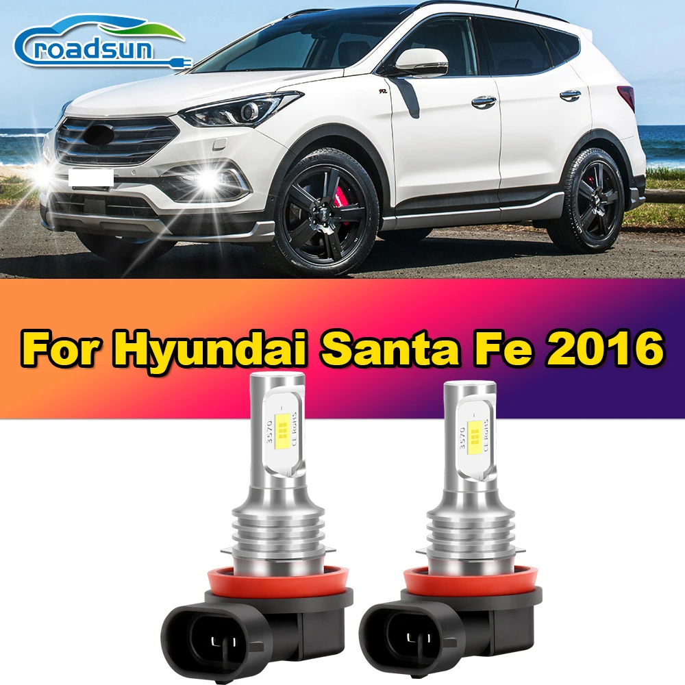 

Roadsun For Hyundai Santa Fe 2016 Car LED Fog Lights Bulbs Fog Lamps