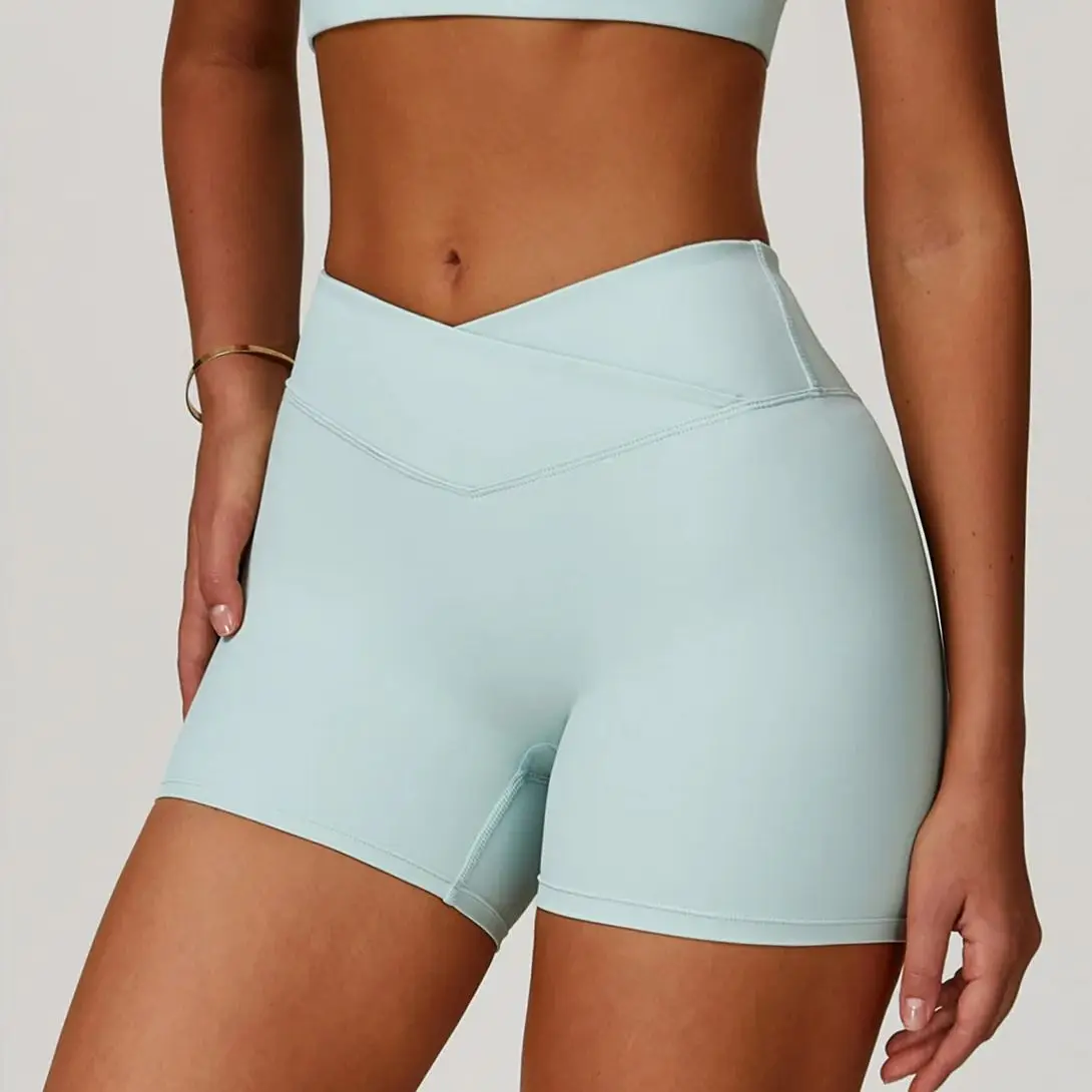 Women's Yoga Shorts Push Up Booty Workout Gym Shorts Fitness High Waist Quick Drying Sports Short Women Cycling Running Clothing