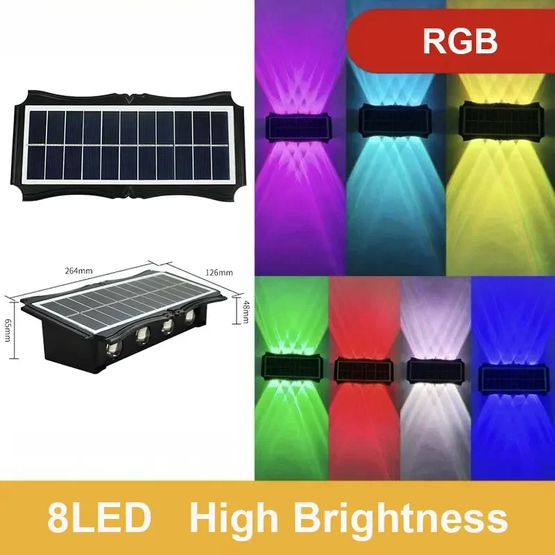 Zonne-wandlamp buiten zonne-LED-licht waterdicht op en neer lichtgevende verlichting balkon tuin tuindecoratie verlichting