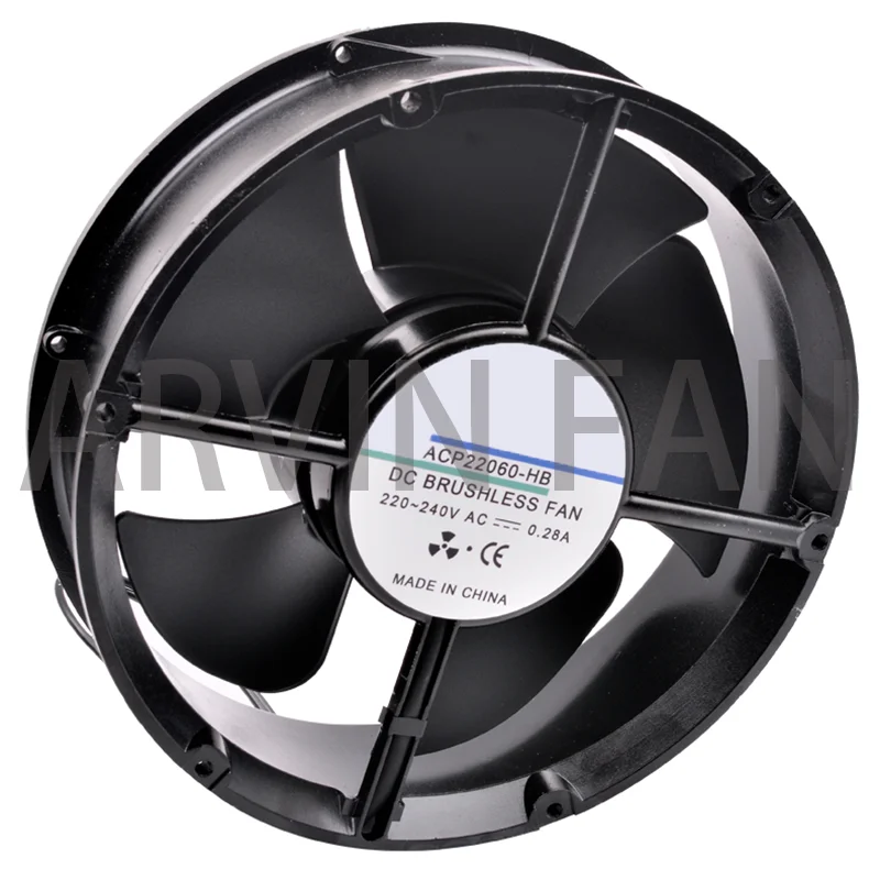 

Brand New Original ACP22060-HB 22cm 220x220x60mm 220V 240V Cabinet Round Bearing Axial Flow Fan AC Cooling Fan