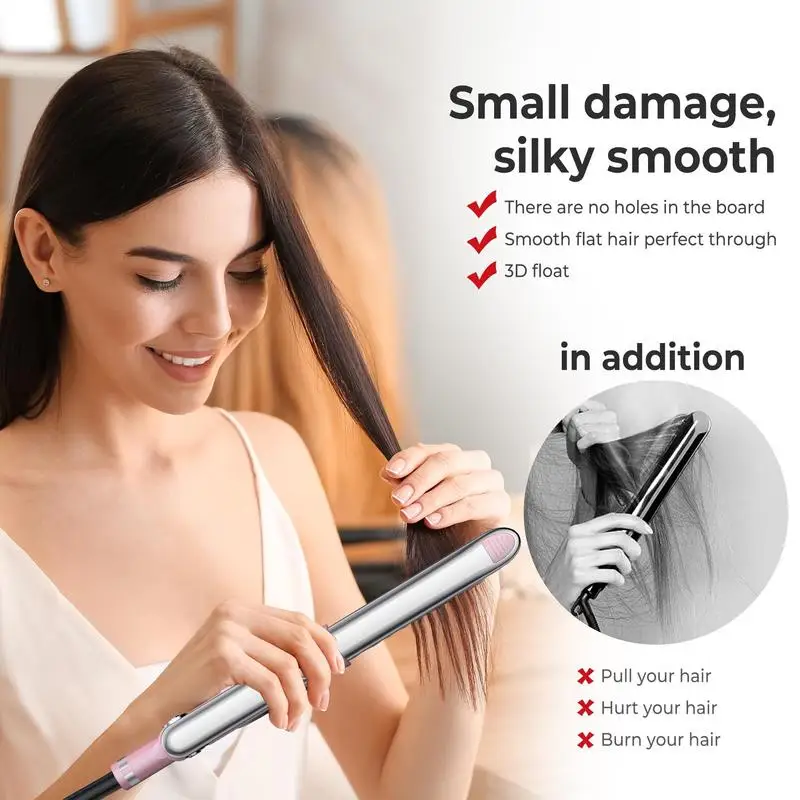 Professional Flat Iron Hair Straightener, Titanium Hair Straightening Ionic Fast Heating  Tools, 2 in 1   Styling Tools