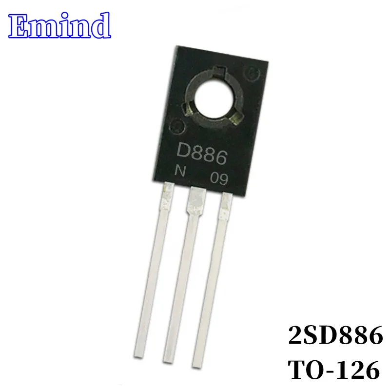 

100/300/500/1000/2000Pcs 2SD886 D886 DIP Transistor TO-126 NPN Type 50V/6A Bipolar Amplifier Transistor