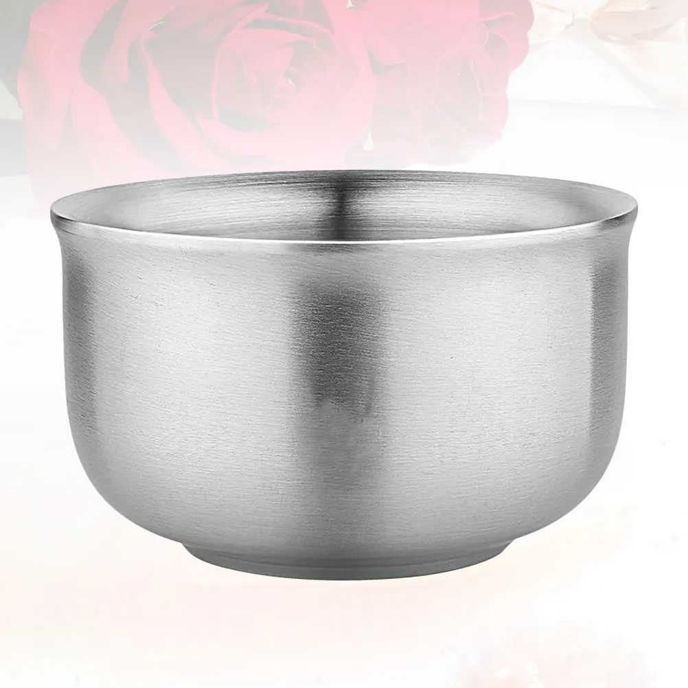 Heavy Duty 304 Stainless Steel Double Insulated Bowl Satin Exterior 15.5cm Stable Flat Base for Hot Cold Foods