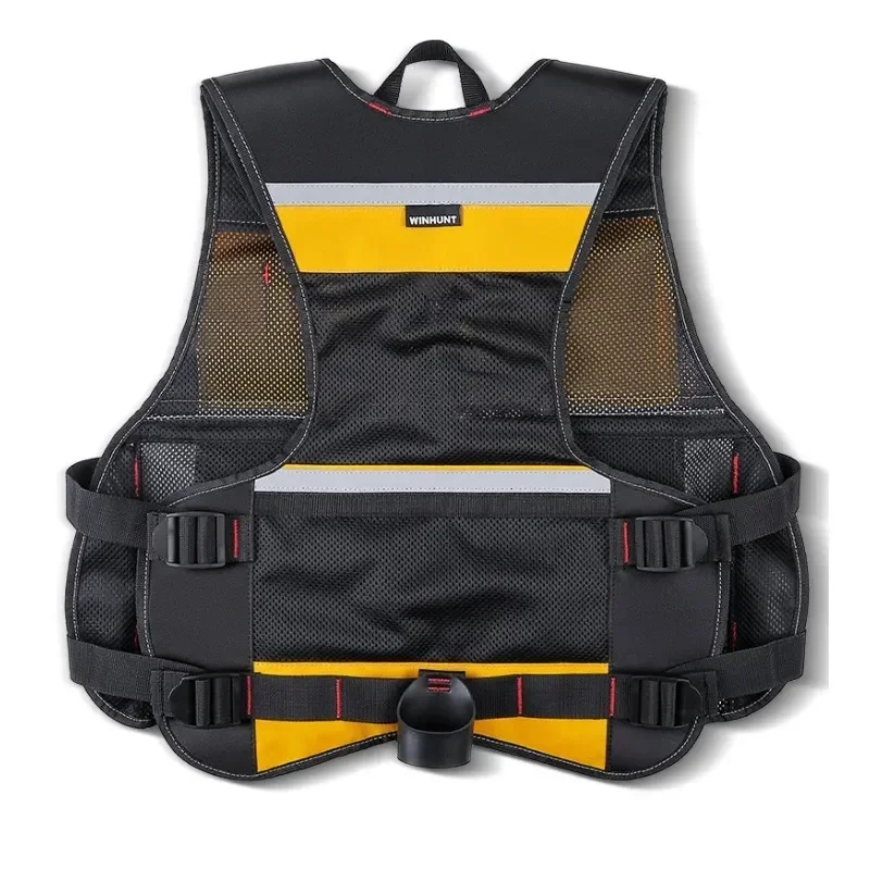 Electrician Carpenter Work Vest Multi-functional Electrician Hardware Storage Bag Tool Vests Adjustable Pockets