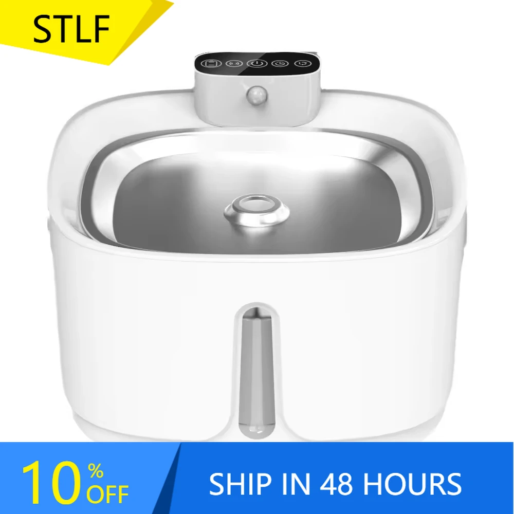 

STLFRechargeable Wireless Cordless Eco-Friendly Stainless Steel Detachable Cat & Dog Water Fountain with Automatic Drinker