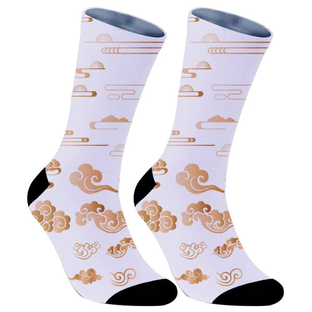 Chaussettes Hip Hop à motif mignon, chaussettes imprimées, chaussettes d'équipage respirantes, chaussettes en coton pour planche à roulettes, cadeaux de Noël, nouveau, 2024