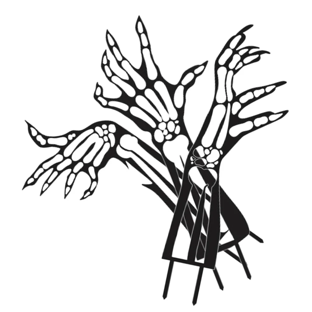 

3pcs Hand Stakes Iron Festival Lawn Decorations Halloween Yard Decorations Outdoor Garden Lawn Signs Festive Props