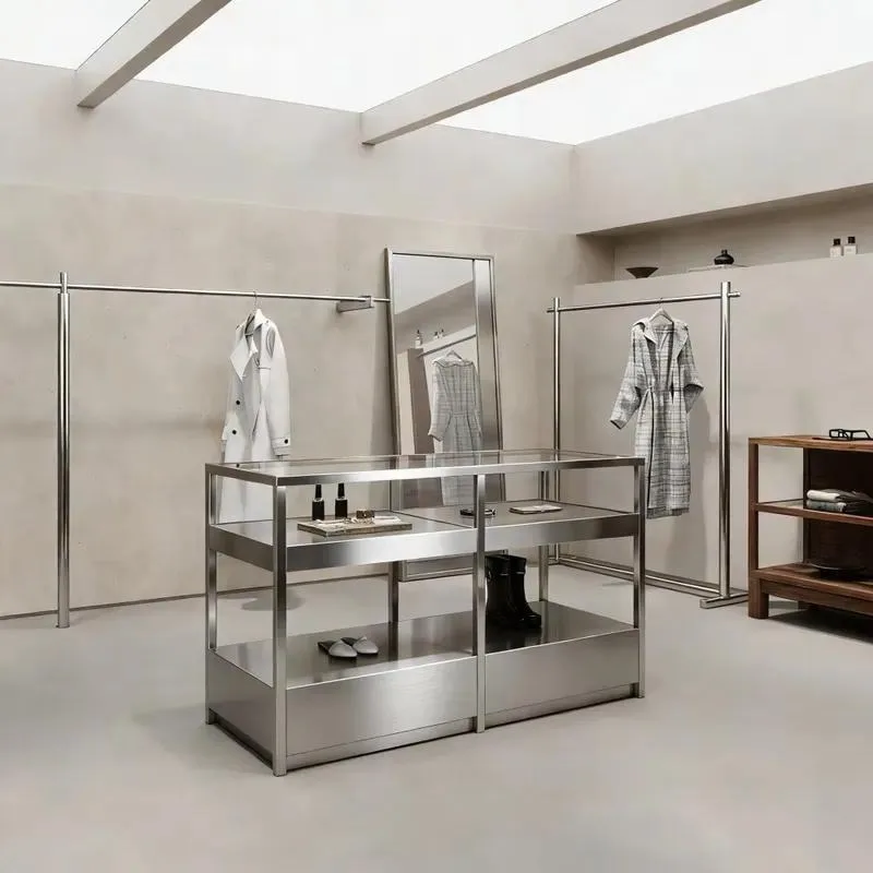 for Stainless Steel Solid Cube Retail Apparel Display Rack - Eco-friendly, Heavy-Duty, Durable, Customizable for Retail