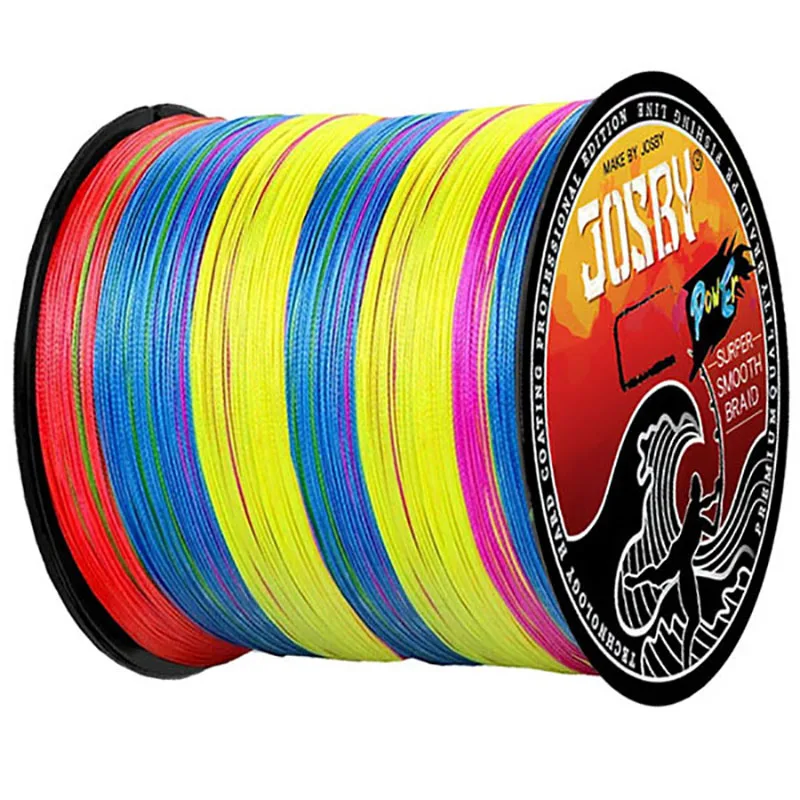 JOSBY Fishing Line 8 Strands Braided PE Wire 300/500m Japan Multifilament Strong 4 Weave Carp Fishing Pesca Saltwater Freshwater