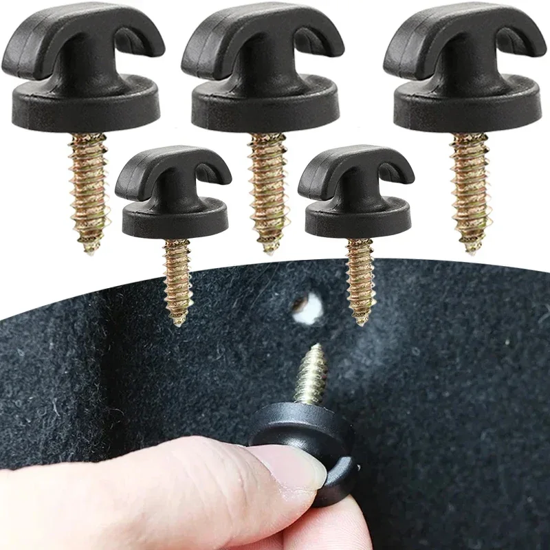1/8pcs Universal Car Rear Trunk Envelope Cargo Net Tie Down Hook Ring Loop Hanging Mounts and Holder Trunk Organizers Auto Parts