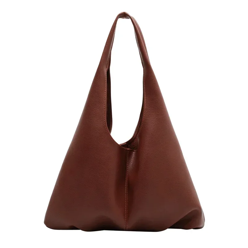 Large Capacity Bag for Women New Fashion Soft Texture Retro Simple One Shoulder Student Underarm Bag Tote Bag