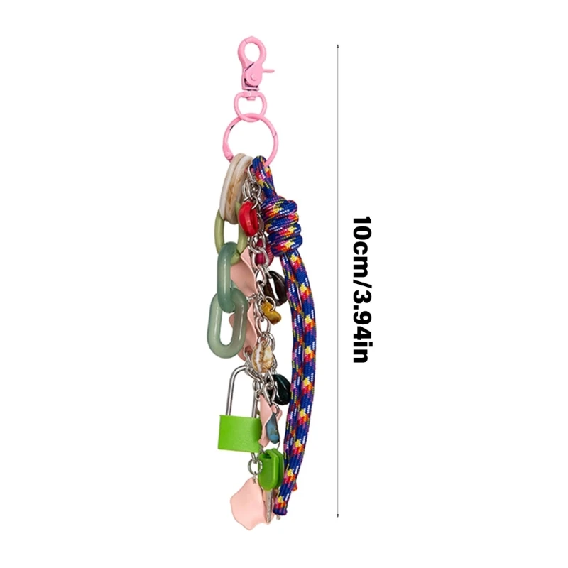 Unique Nylon Rope Chain Key Holder Fashion Accessory for Bags Decoration A0KD