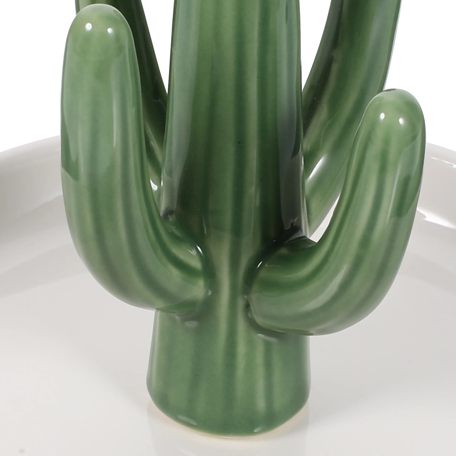 

European Style Ceramic Cactus Jewelry Tray Display Dish for Ring Earring Storage Decorative Desktop Organizer Tray