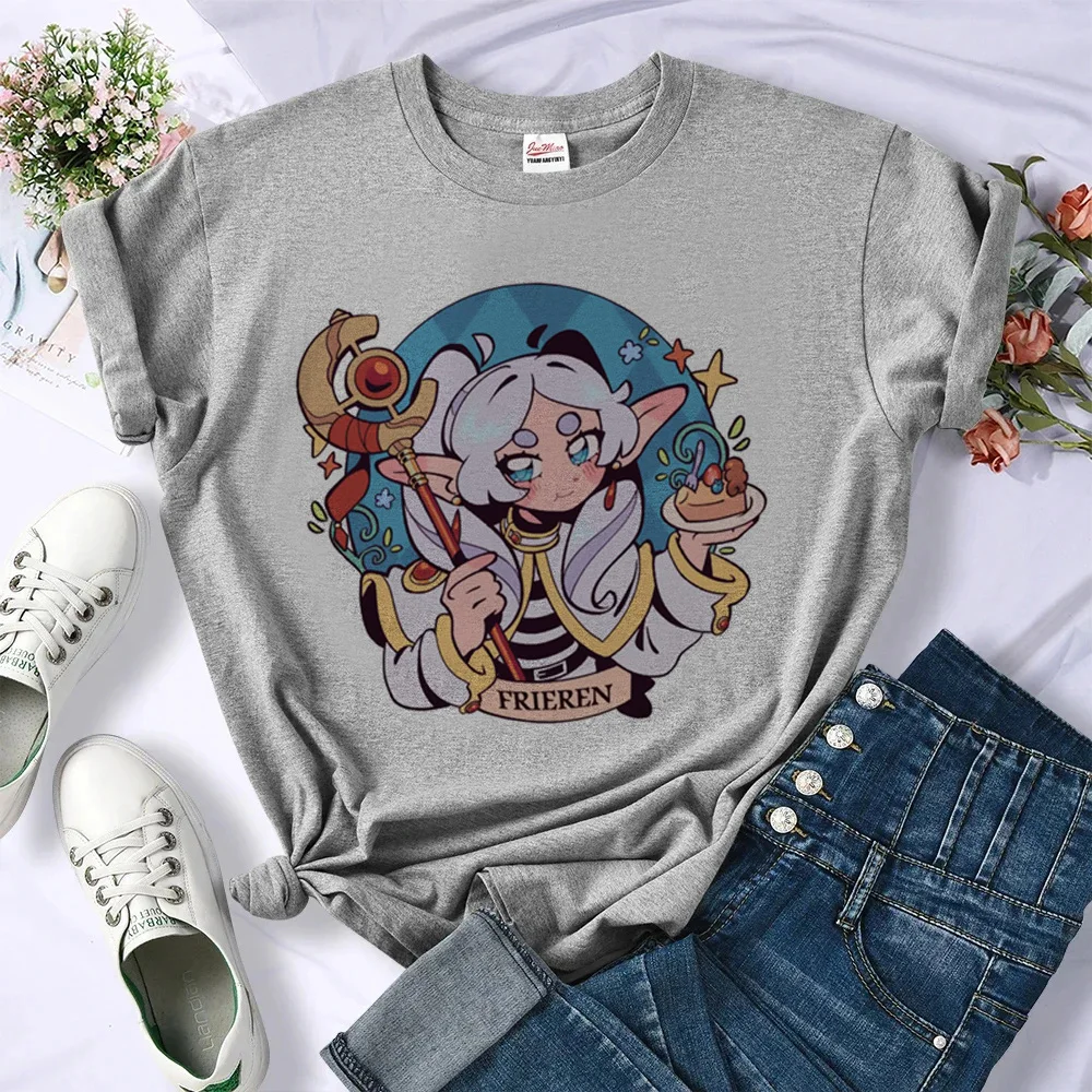 Frieren tshirt women funny summer t shirt female harajuku y2k streetwear clothing