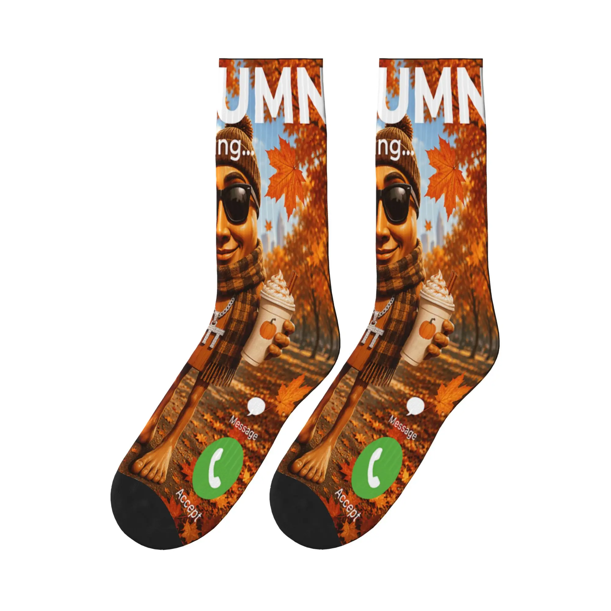 Sweater Weather Football Pumpkin Spice Cozy Fall Tung Sahur Stockings Gothic Socks Autumn Anti Socks Men Skateboard Soft Socks