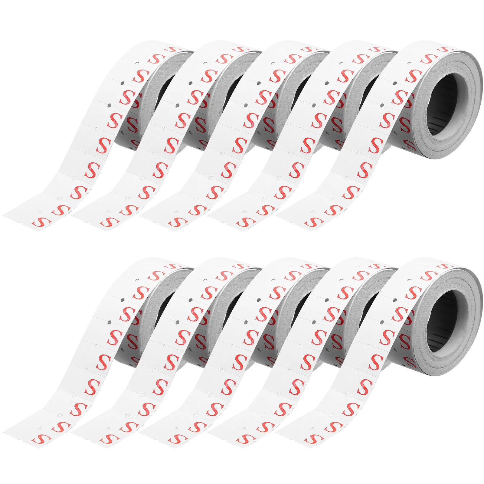 

10 Rolls Clothing Labels Size Stickers Adhesive Cloth Labels Clear Size Word Design for Retail Store Inventory Organization T