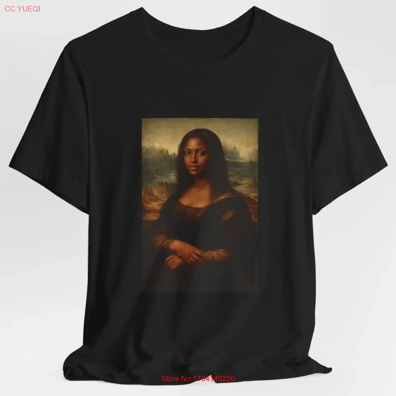 Black History Mona Lisa Portrait T Shirt Renaissance Art vintage Washed designer clothes Stylish Top For Everyday Wear Unisex