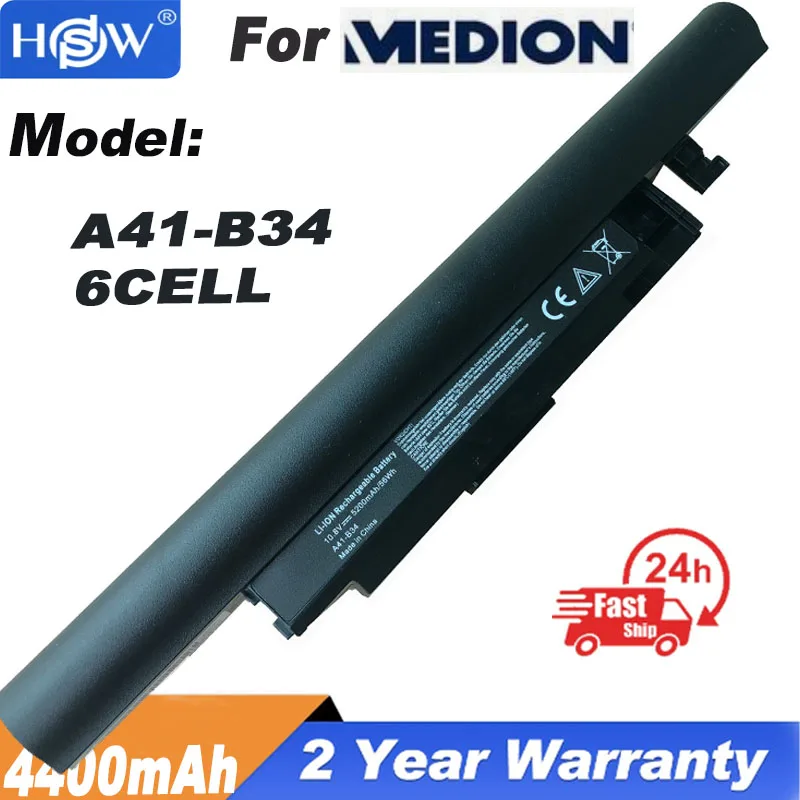 

10.8v 4400mAh 48Wh A41-B34 A32-B34 battery For Medion Akoya S4209 S4211 S4213 S4214 S4215 S4216