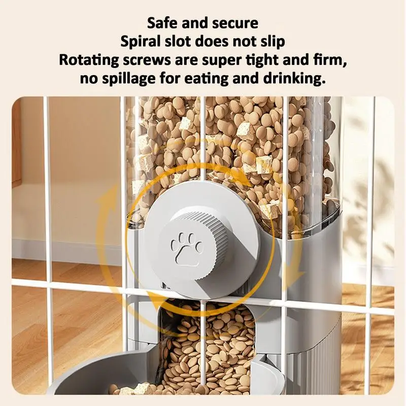 Cat Food Dispenser Suspended Drinking Fountain Automatic Cat Food Feeder Dry Food Suspended Drinking Fountain Cat Food Feeder