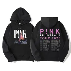 Piosenkarka Pink P! Nk Trustfall Album Tour 2023 bluza z kapturem męska odzież damska Hip Hop estetyczna bluza modna bluza z kapturem z polaru