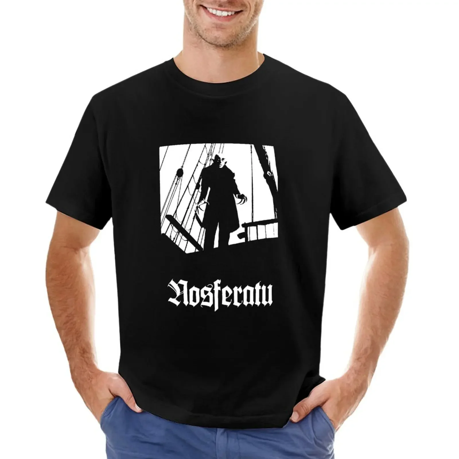 

Nosferatu black T-shirt anime clothes plus size tops hippie clothes quick drying men clothings