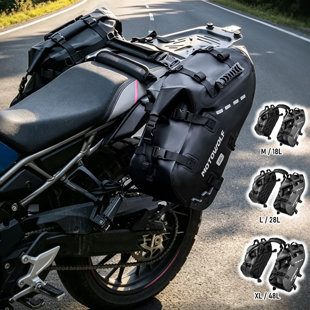Motorcycle Gear Bag - Universal Motorcycle 18/28/48L Waterproof Travel Luggage