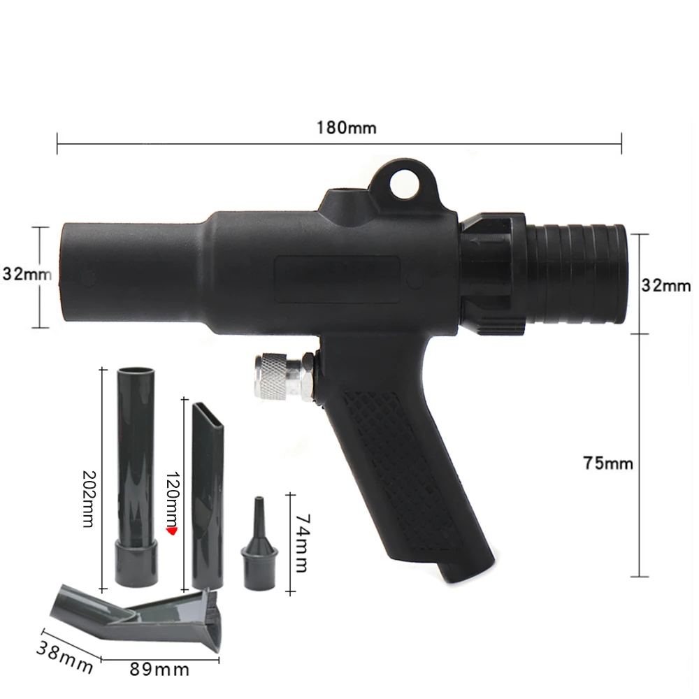 Air Wonder Guns Kit Duster Compressor Dual Function Air Vacuum Blow Suction Guns Pistol Type Pneumatic Vacuum Cleaner Tool