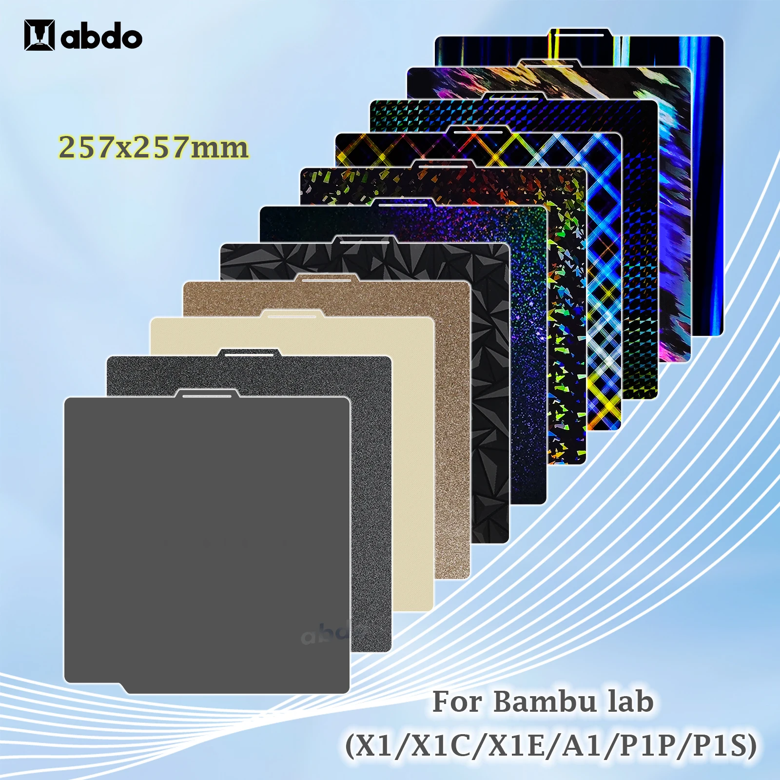 

For Bambu Lab Build Plate H1H Sheet PEO PET PEY PEI Plate Spring Steel Sheet for bambulab X1 X1C A1 3d Printer Parts P1S Plate