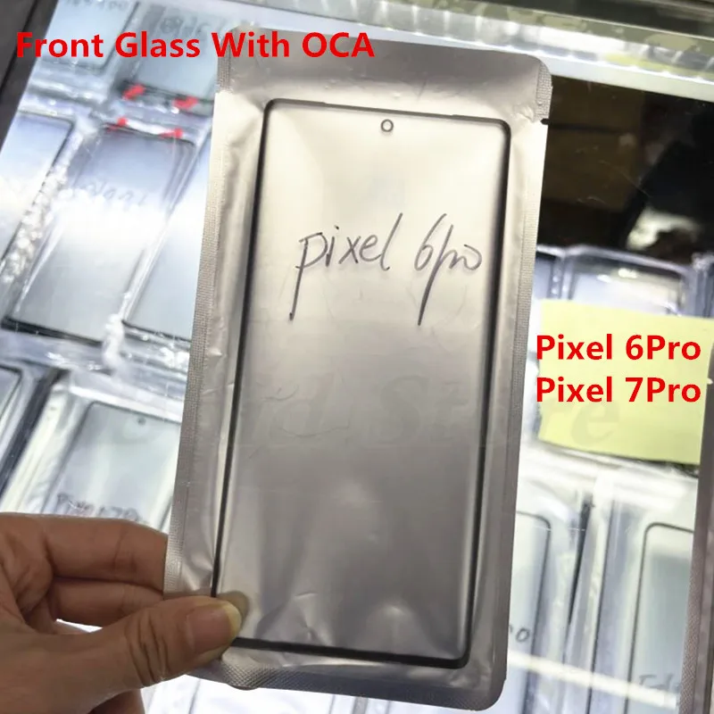 6Pro Outer Screen For Google Pixel 6 7 Pro Front Touch Panel LCD Display Out Glass Cover Lens  With OCA Repair Replace Parts