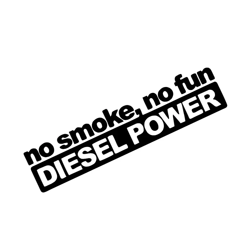 15.2x3.7cm NO SMOKE NO FUN DIESEL POWER Motorcycle Reflective Vinyl Sticker Decal Car Bumper Fuel Tank Window Rear Decal