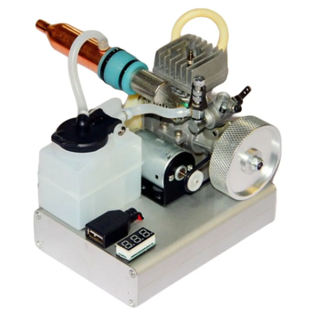 SC12 Methanol Generator Set 12 stage Two stroke Metal Engine Pull-start Starter Base Model Ornament Mini Precisio Engine Kit Toy