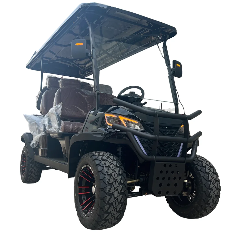 Stylish And Comfortable Buggy Club Car 48V Lithium Battary Electric Off-road  4+2 6 Seats Off Road Golf Cart For Adult