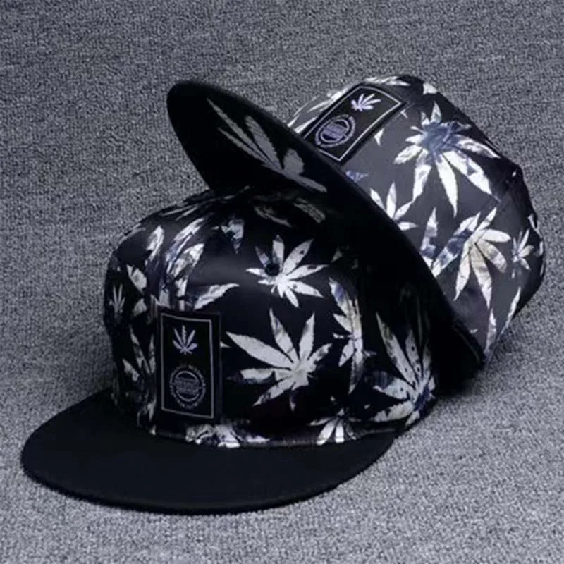 Unisex Fashion Maple leaf Printing Baseball Cap Snapback Cowboy Hat Men Adjustable Summer Couple Hip Hop Hats