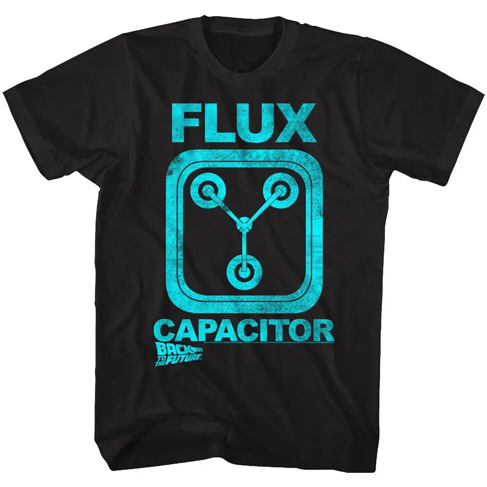 

Back To The Future T Shirt Mens NEW All About Flux Black Cotton Sizes SM - 5XL