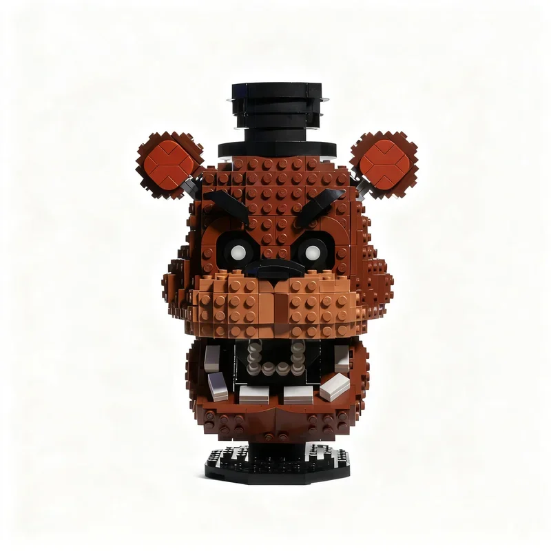 909PCS MOC Creative Building Faz Head Model DIY Ideas Toy Assembly Puzzle Birthday Gift Bricks Holiday Gifts Collection
