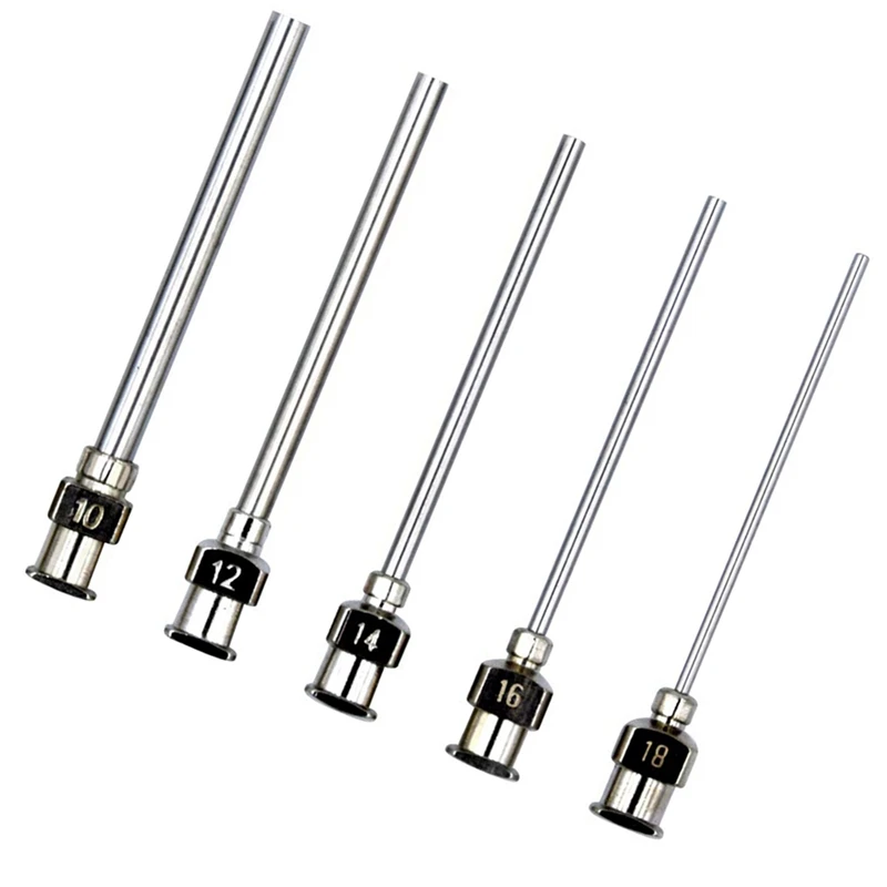 Набор дозирующих игл ABNO-12 Pack, 1,97-дюймовый тупой наконечник из нержавеющей стали с замком Люэра, 8, 10, 12, 14, 16, калибр.