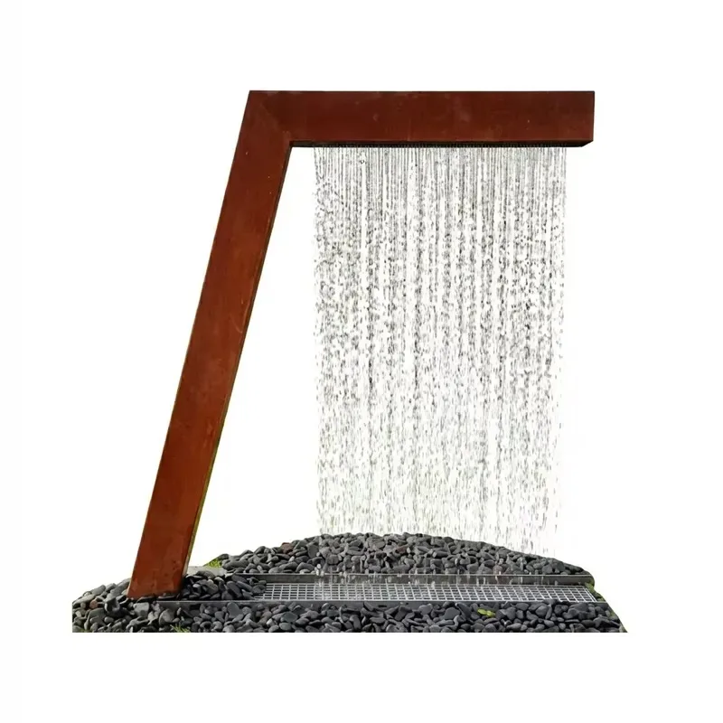 Customizable Weathering Steel Water Feature Fountain for Outdoor Decoration Rust Treated or Painted