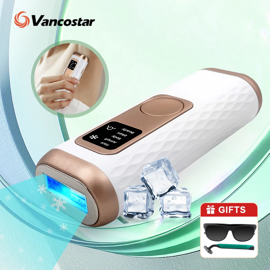 Icy-Cool Laser Hair Removal 5 Functions At-Home Painless Hair Remove for Whole Body Bikini Trimmer for Women Ladies IPL Epilator