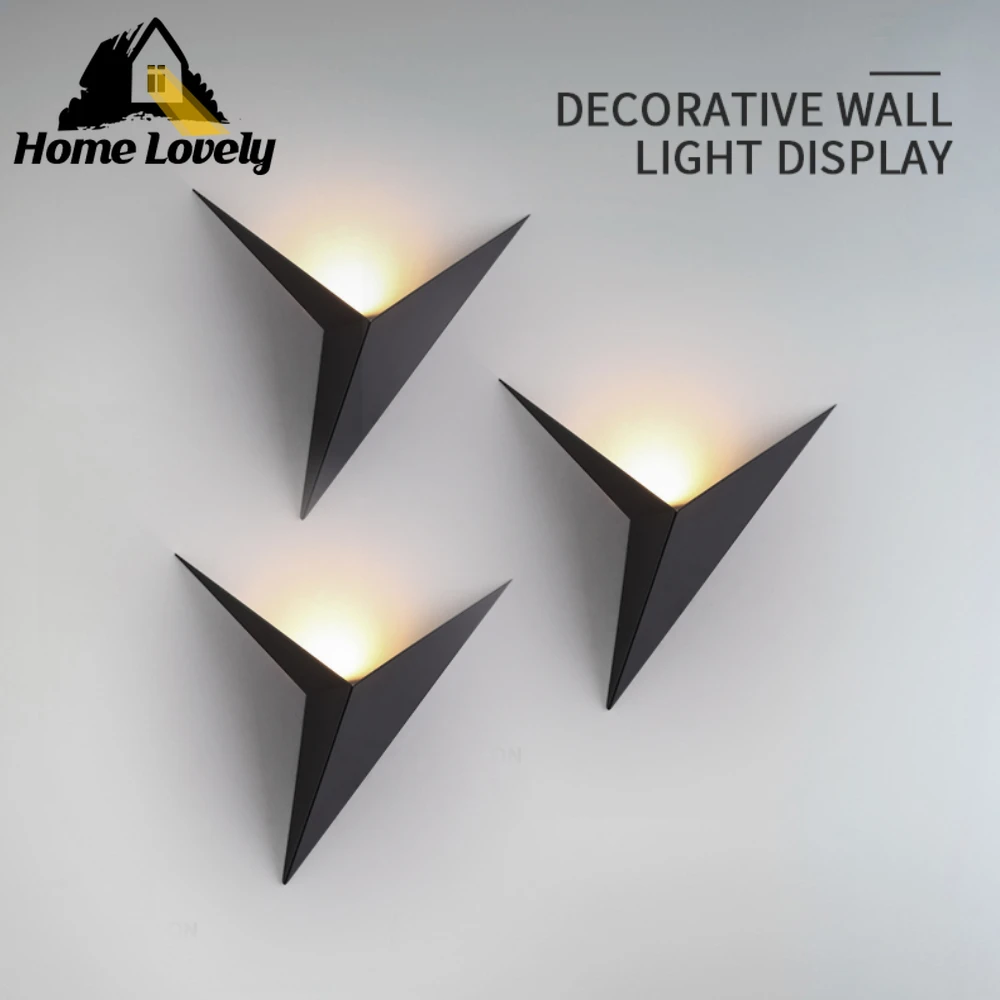 

Modern Minimalist Triangle Shape LED Wall Lamps Nordic Style Indoor Wall Lamps Living Room Lights 3W AC85-265V Simple Lighting