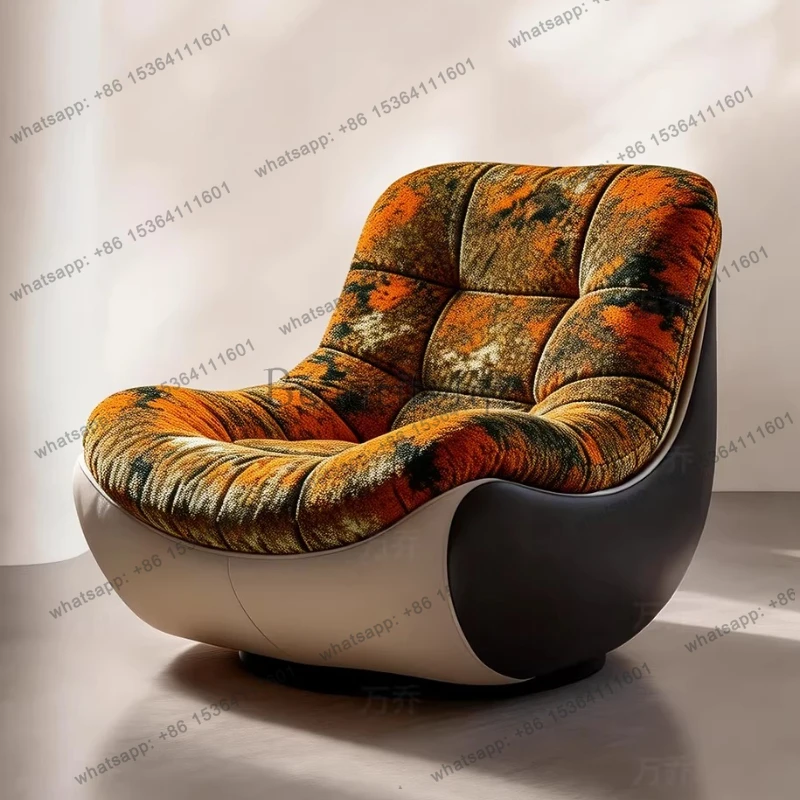 

Italian lazy sofa rotating balcony designer simple fabric leisure chair