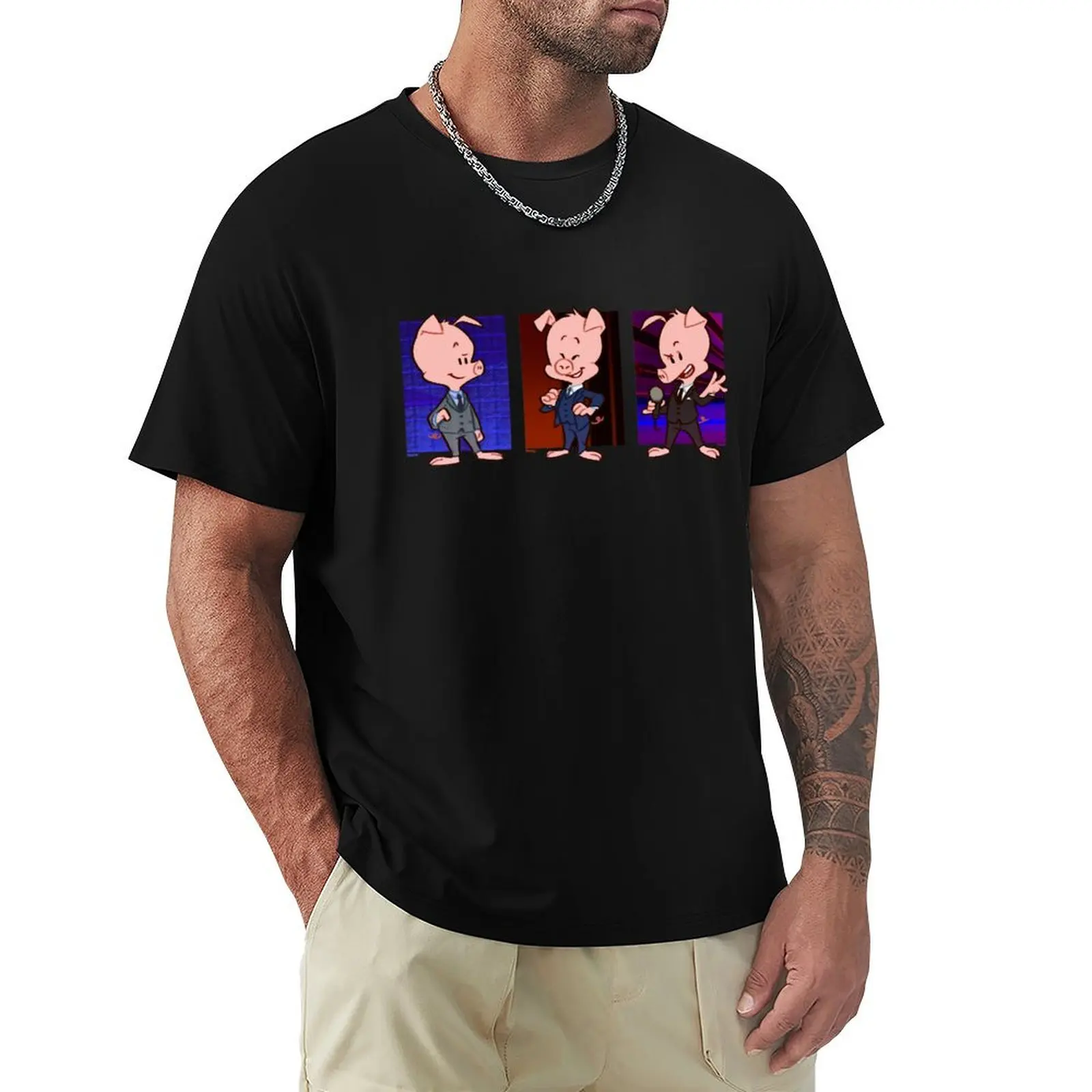 Spiderham as Pig Mulaney T-Shirt Plus Size Street Style Tee