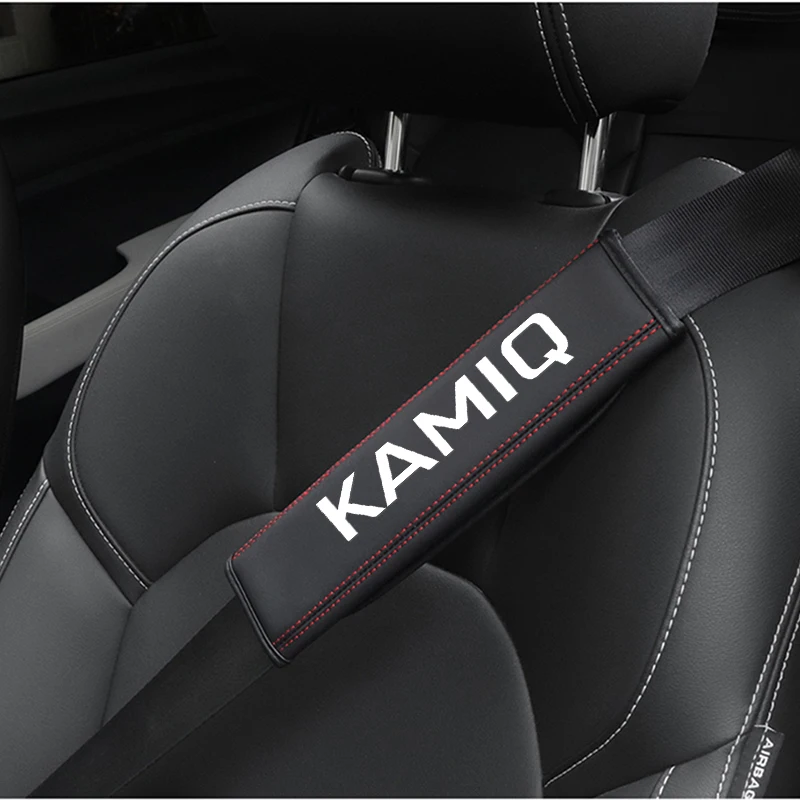 For Skoda Kamiq  Auto Accessories Top leather material automotive seat belt cover shoulder protector