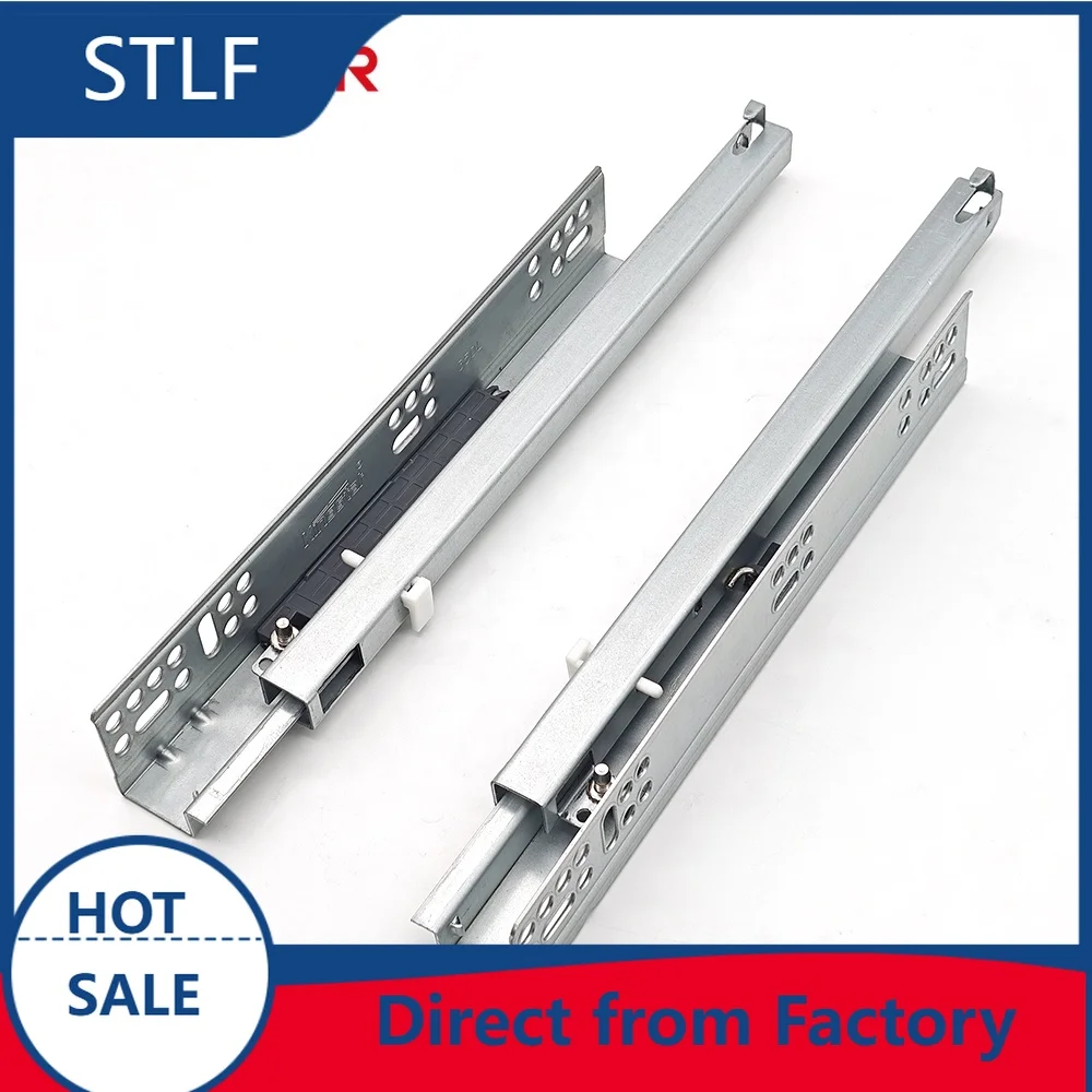 

STLF High Quality Undermounted Drawer Slides Cabinet Hydraulic Push Open Furniture Hardware Smooth Running